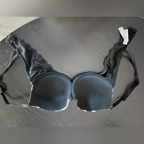 Auden 38B Floral Lace Black and White Bra - Picture 3 of 4